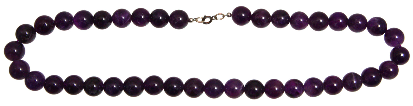 Amethyst Kugelkette 50 cm 12 mm