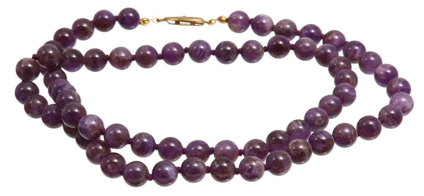 Amethyst Kugelkette 40 cm 8 mm