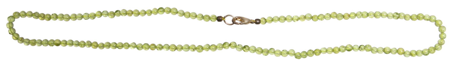 Peridot Kugelkette 40 cm 4 mm