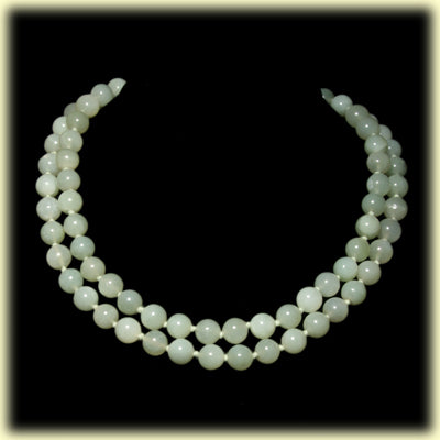 Edelserpentin Kugelkette 80 cm 08 mm