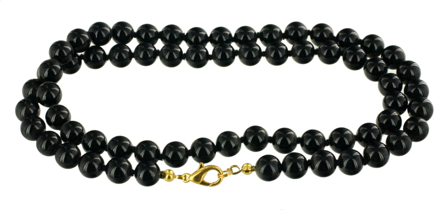 Blackstone (Kalkstein beh.) Kugelkette 60 cm 08 mm