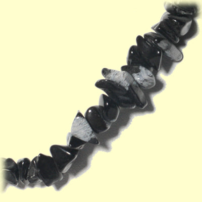 Schneeflockenobsidian Splitterkette 60 cm