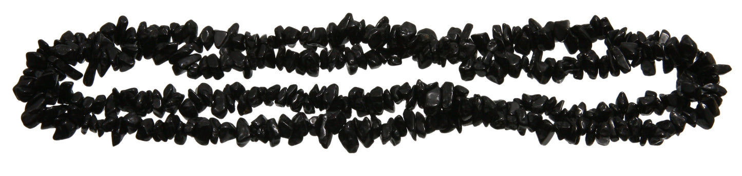 Turmalin schwarz Splitterkette 90 cm