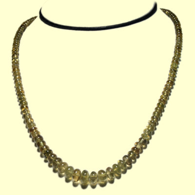 Chrysoberyll Kette Rondellen 40cm verlaufend