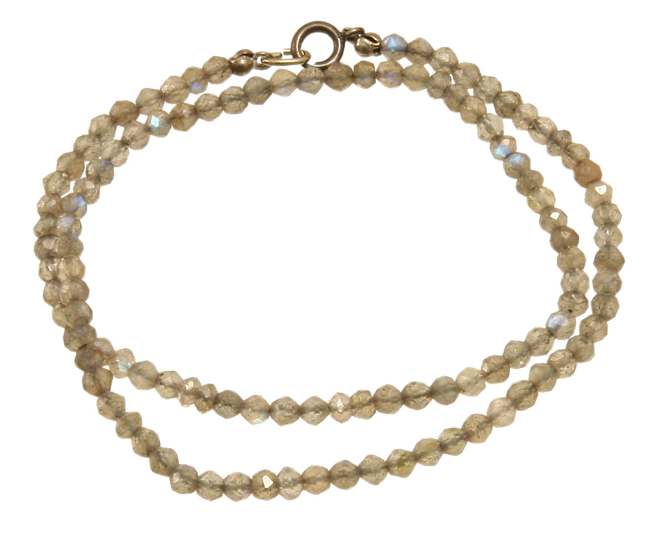 Labradorit Kette Rondellen facettiert 40cm