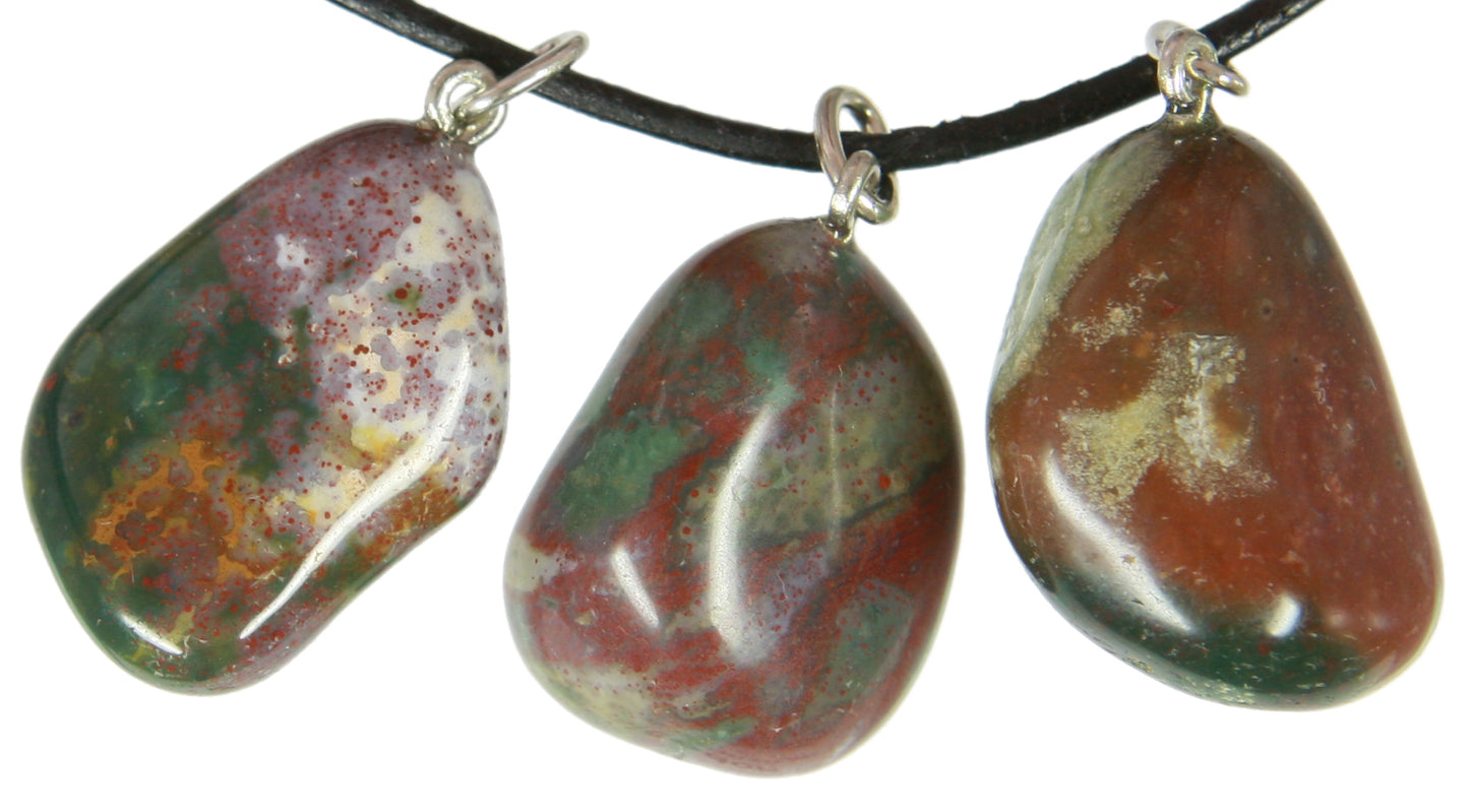 Buntchalcedon Trommelsteinanhänger