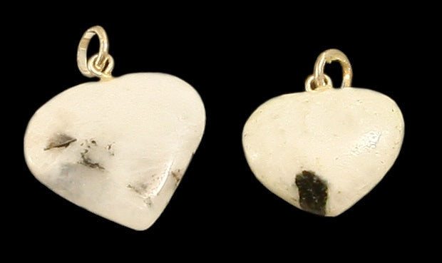Labradorit weiß Herzanhänger ca. 18 mm