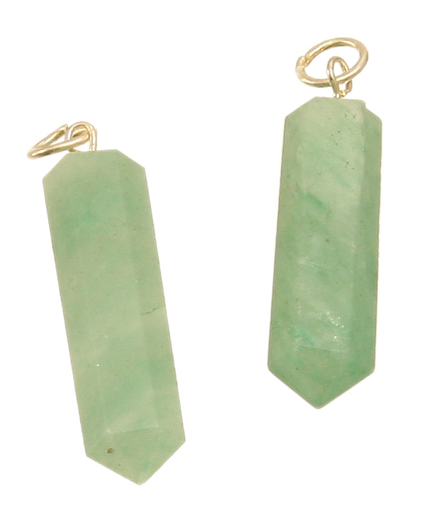Aventurin-Quarz grün Anhänger Kristallform ca. 8 x 30 mm