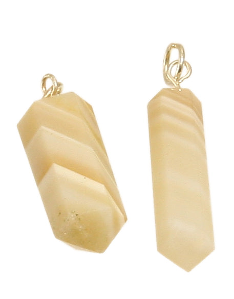 Achat gestreift Anhänger Kristallform ca. 7 x 30 mm