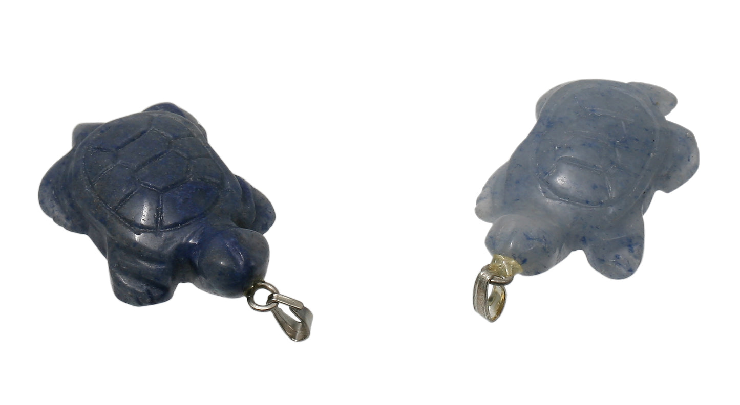 Blauquarz Schildkröte Anhänger