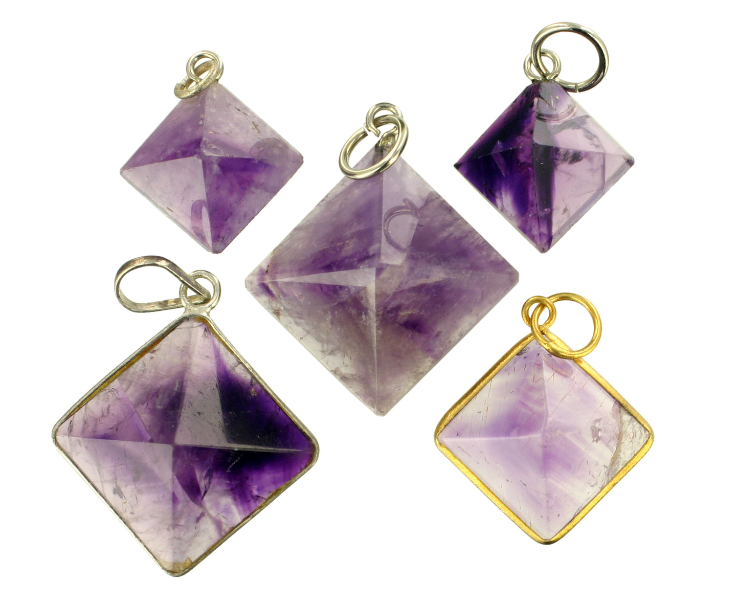 Amethyst Pyramidenanhänger 10-20 mm