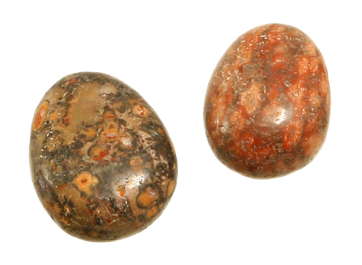 Leopardenstein (Rhyolith) Tropfen durchbohrt