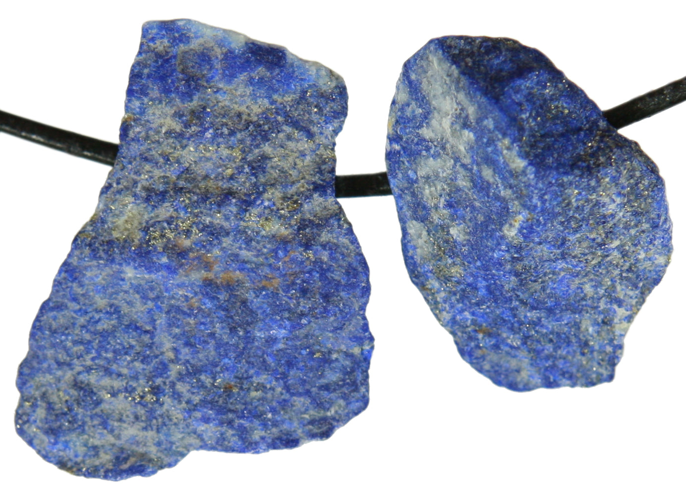 Lapislazuli Rohstein Anhänger durchbohrt