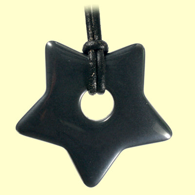 Hämatit-Magnetit Stern Anhänger durchbohrt