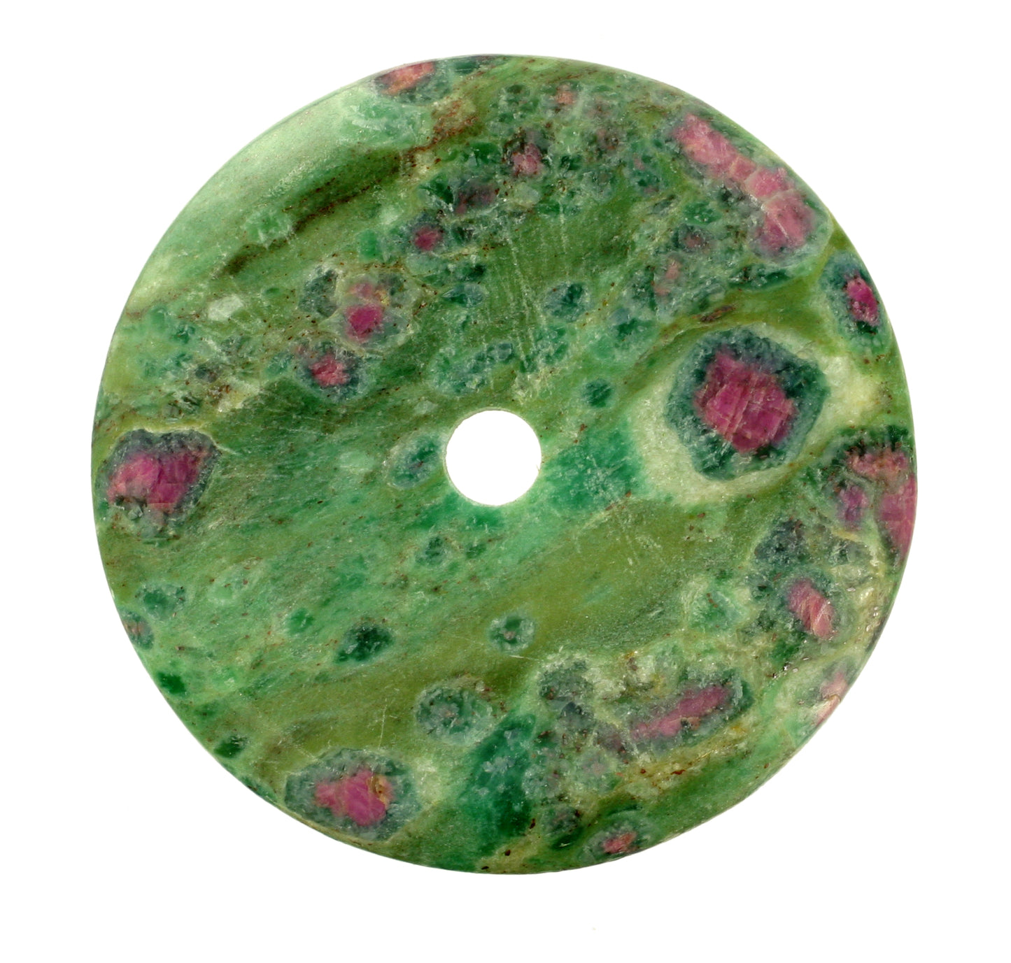 Fuchsit mit Rubin Donut 40 mm