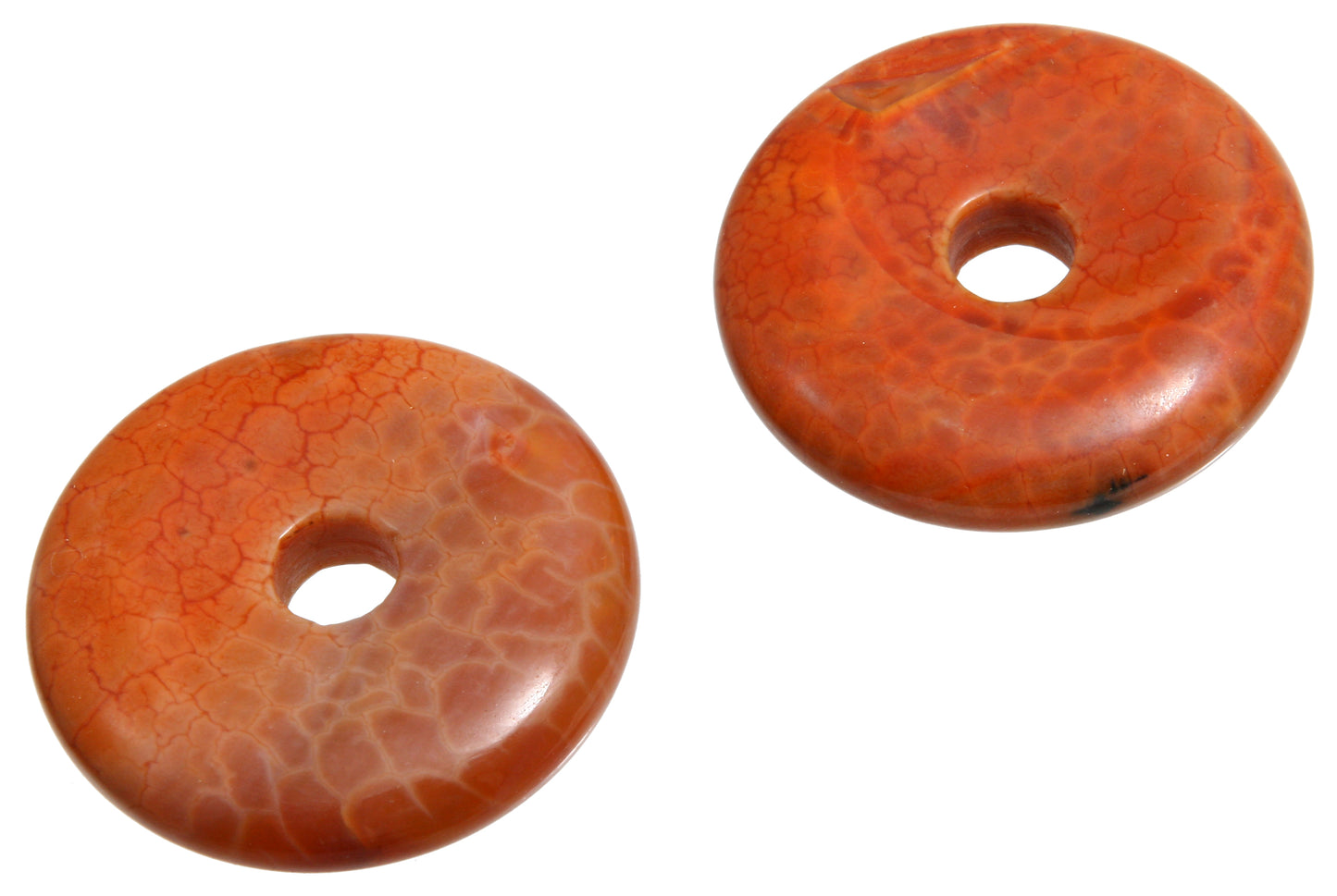 Schlangenhautachat beh.Donut 40 mm