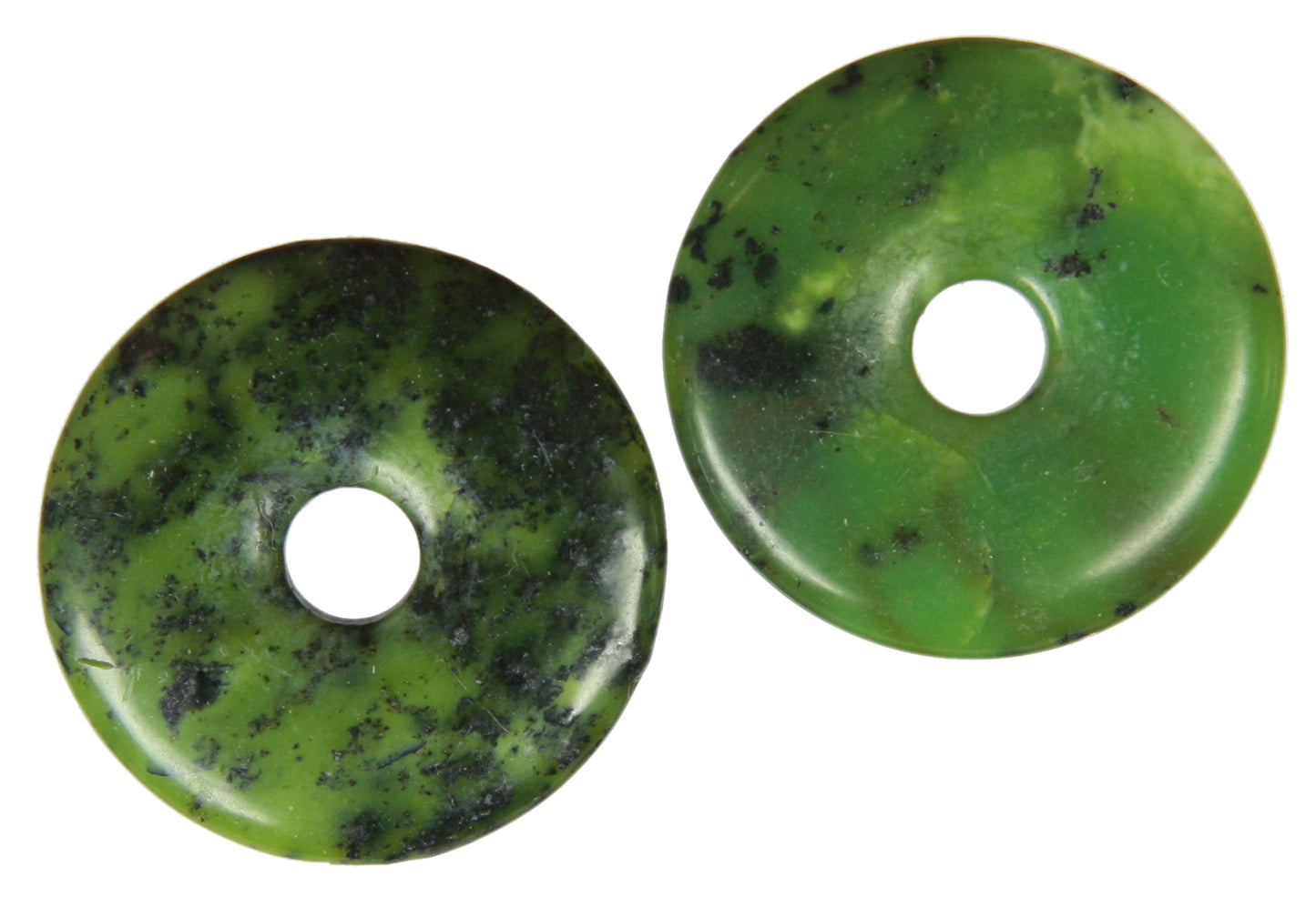 Serpentin dunkelgrün Donut 30 mm