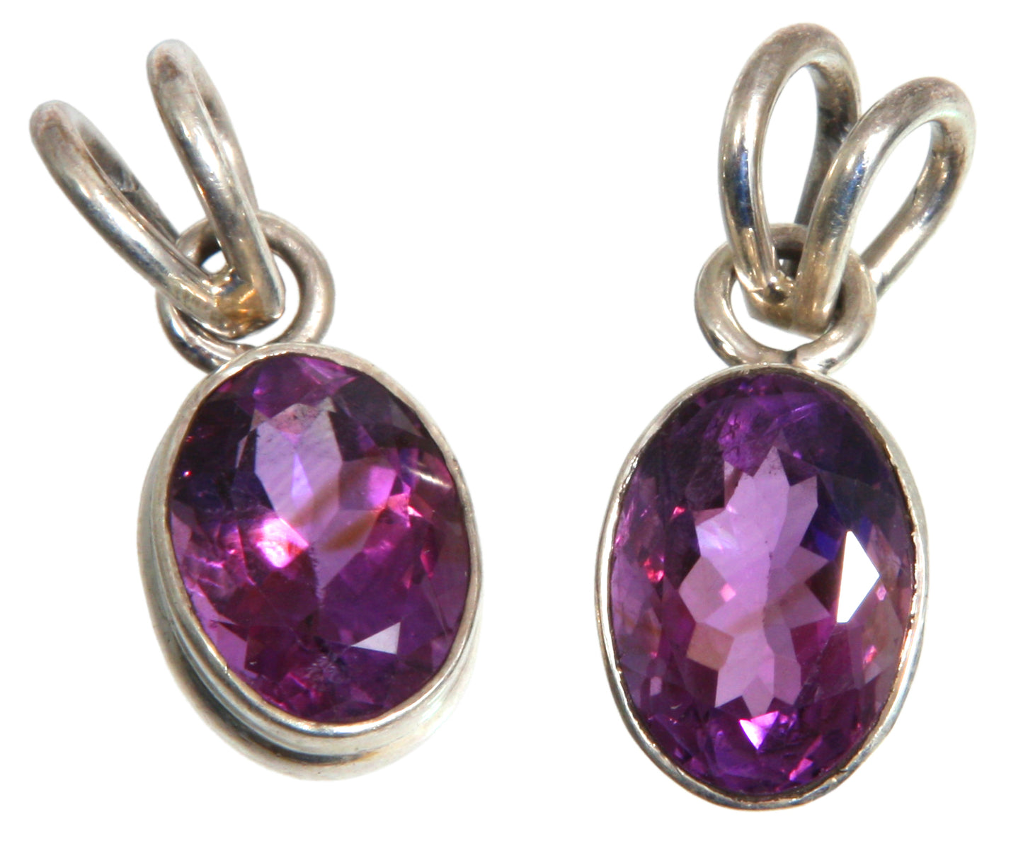 Amethyst facettiert Silberanhänger