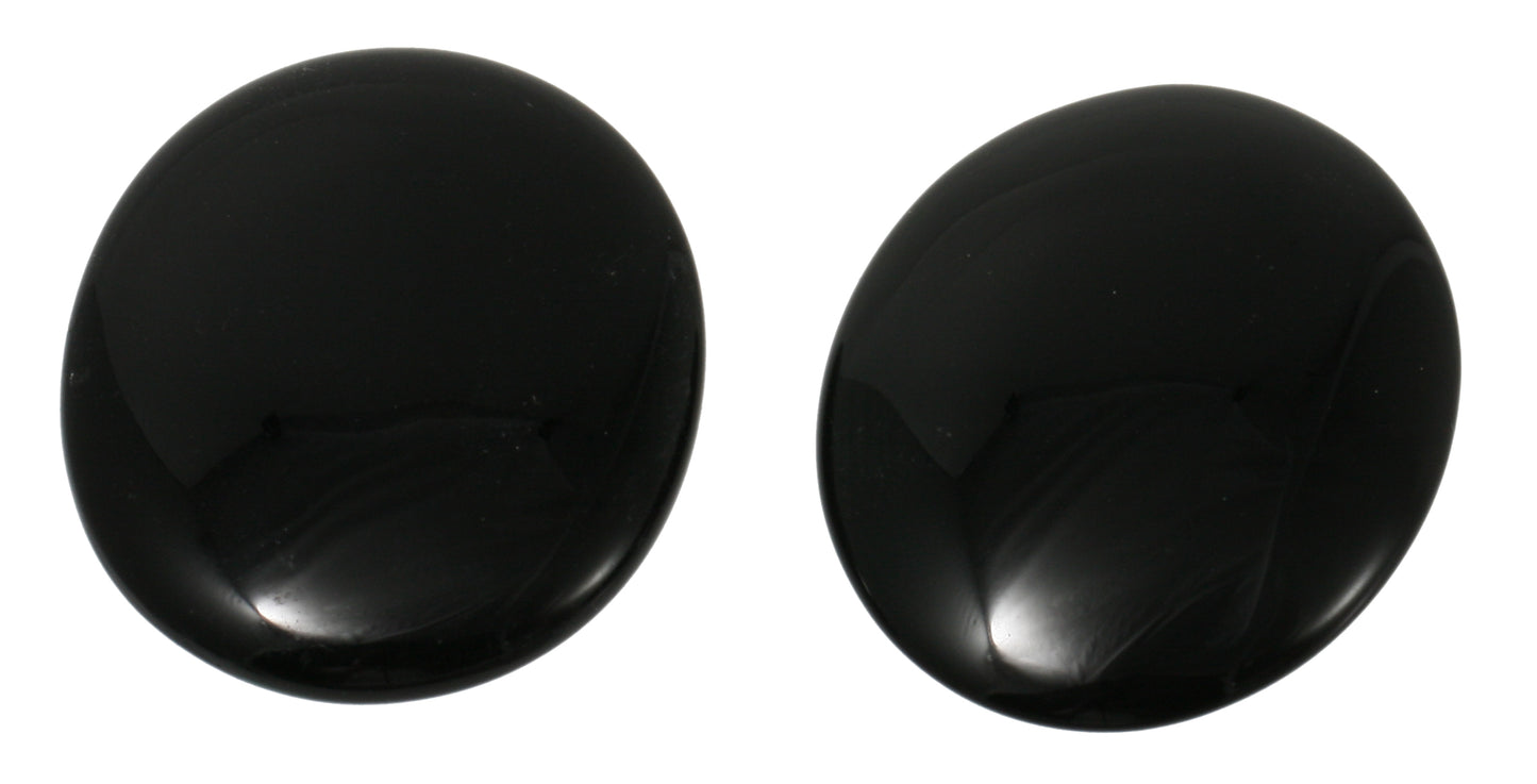 Chalcedon schwarz gefärbt Cabochon 30 x 40 mm