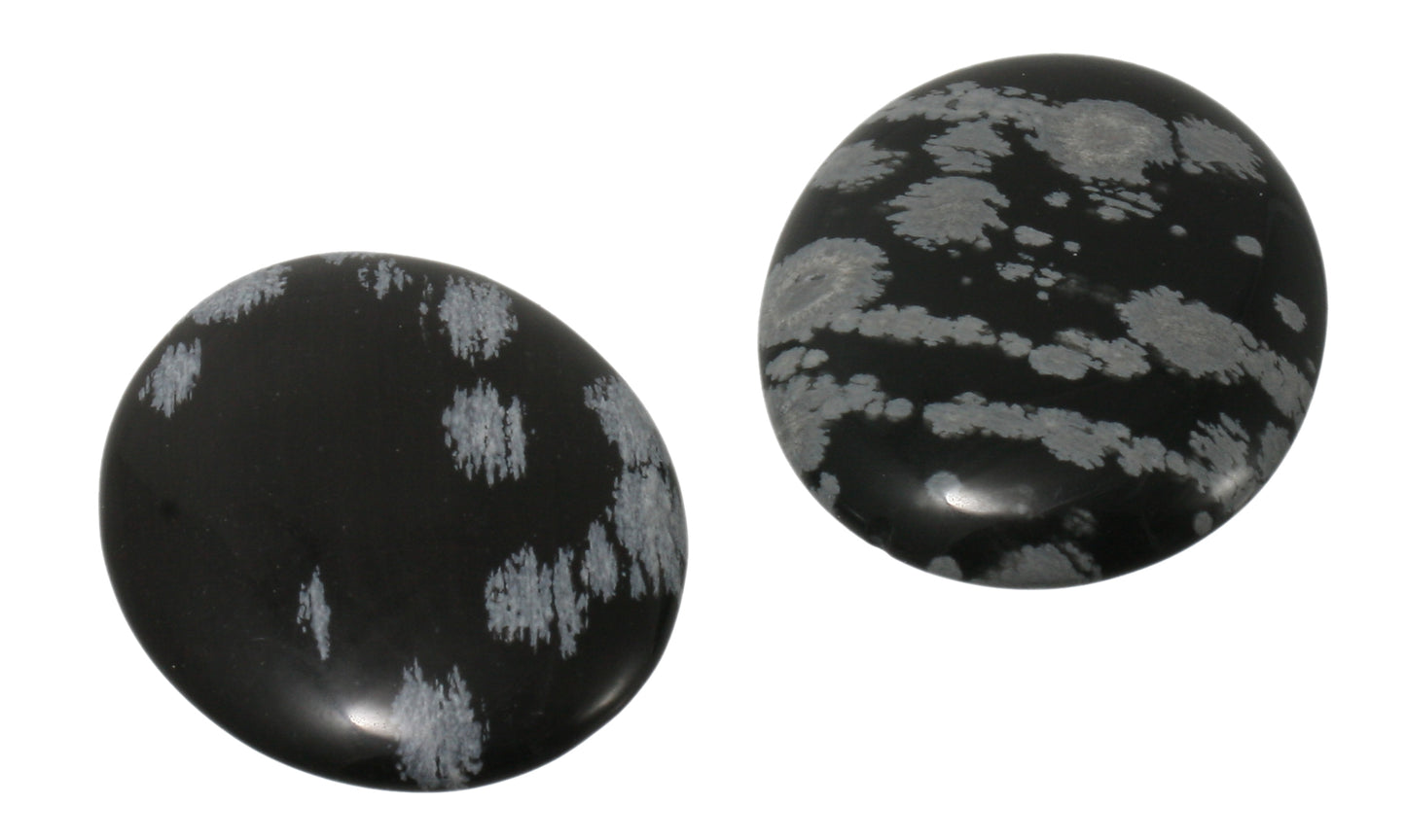 Schneeflockenobsidian Cabochon 30 x 40 mm