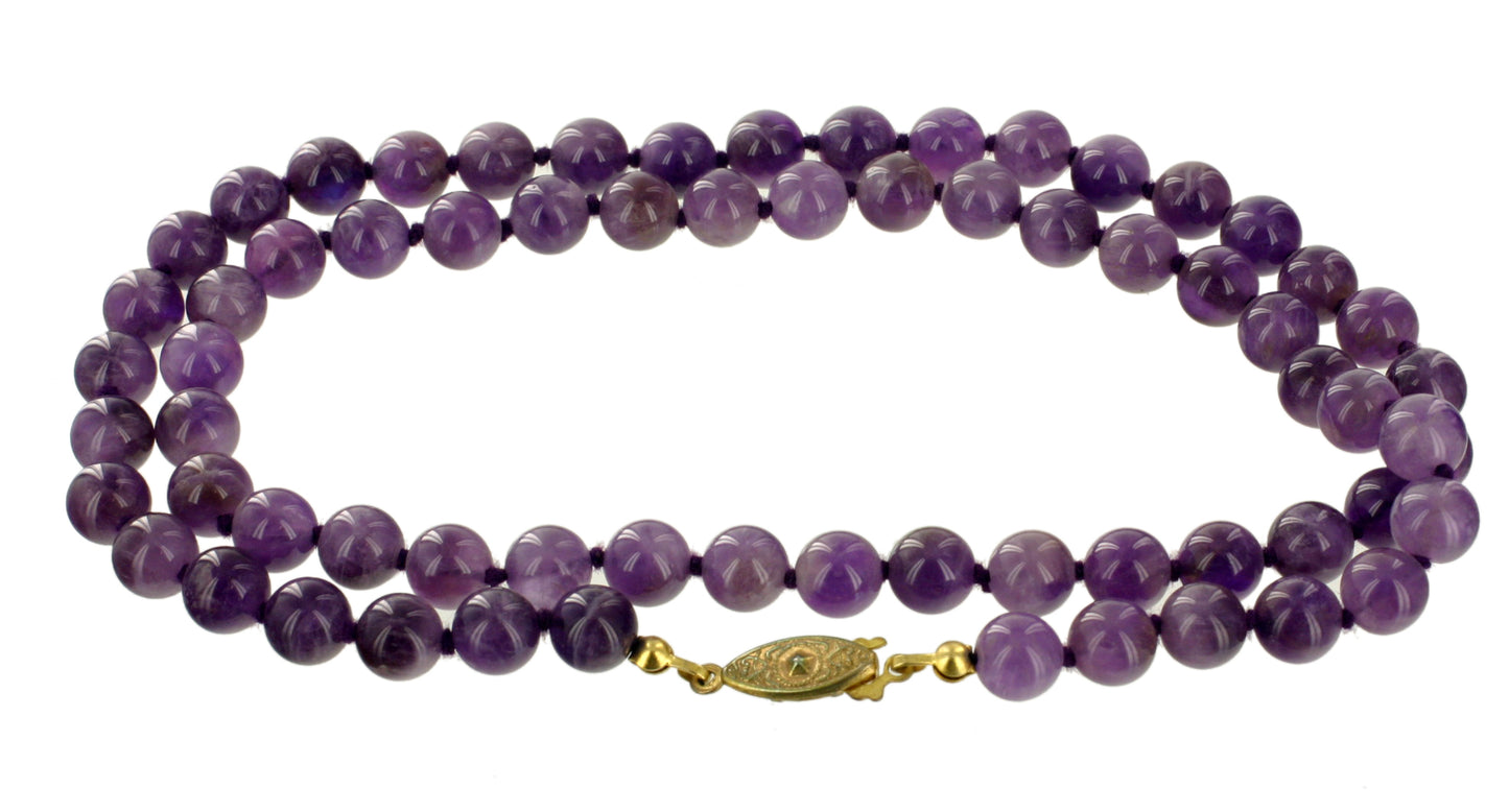 Amethyst Kugelkette 60 cm 5 - 7 mm