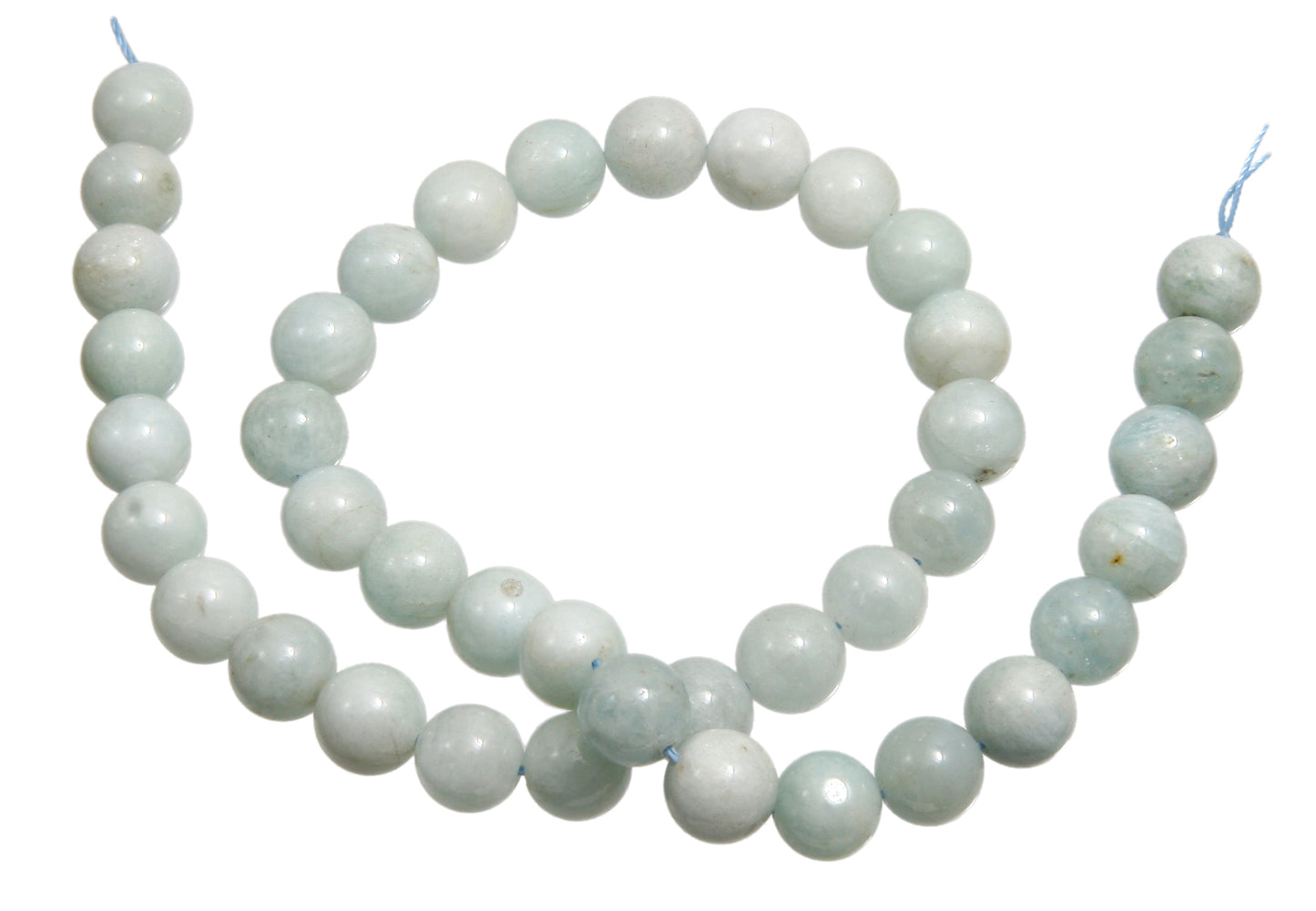 Aquamarin Kugelkette 40 cm 10 mm