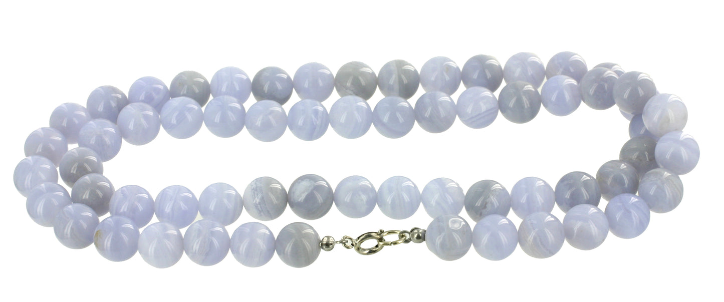Chalcedon Kugelkette 60 cm 10 mm