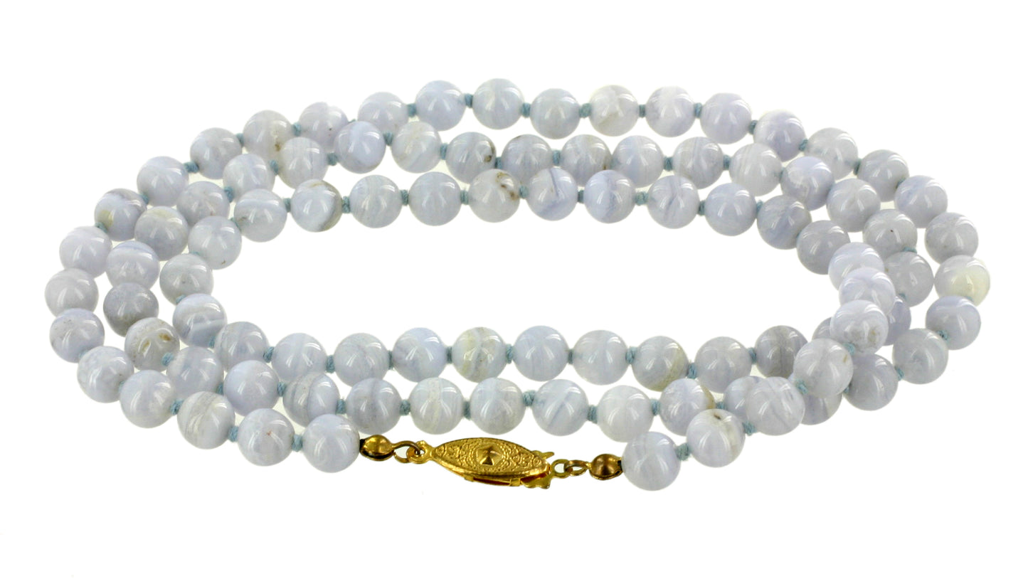 Chalcedon Kugelkette 75 cm 07 mm