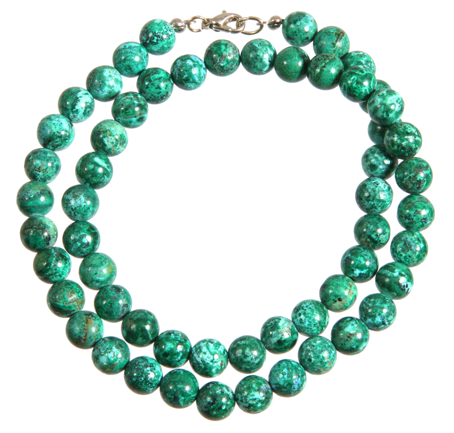 Chrysokoll Kugelkette 45 cm 08 mm