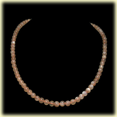 Mondstein rosa Kugelkette 40 cm 06 mm