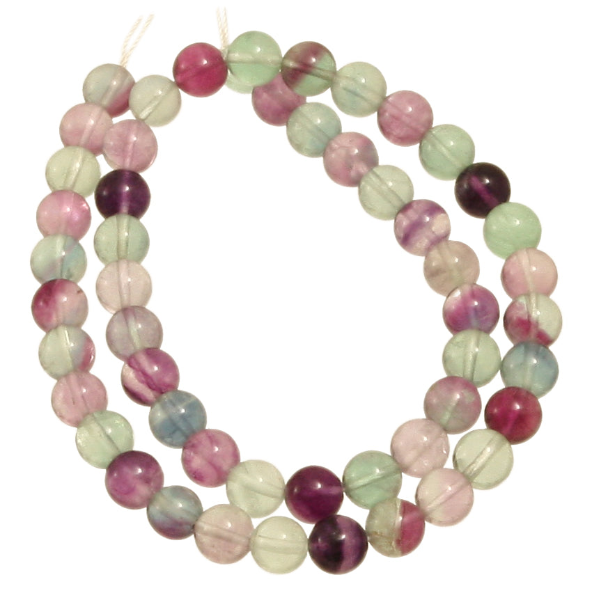 Fluorit Regenbogen Kugelkette 60 cm 06 mm