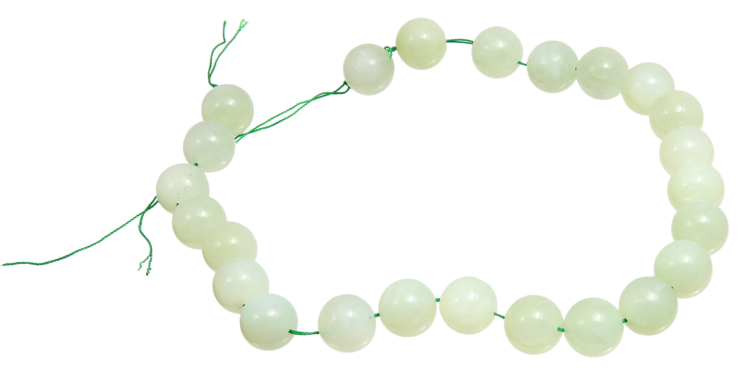 Edelserpentin Kugelkette 45 cm 18 mm