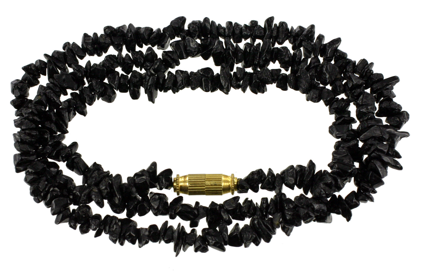 Turmalin schwarz Splitterkette 60 cm