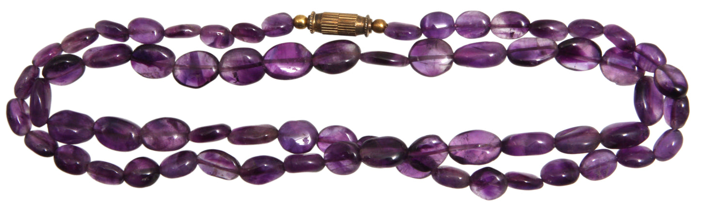 Amethyst Kette oval 60 cm