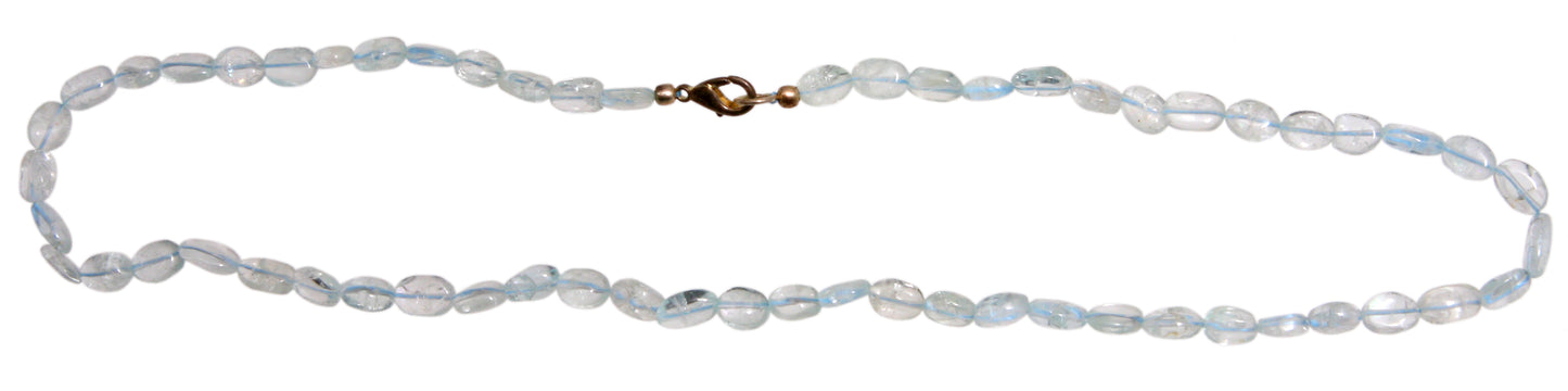 Aquamarin Kette oval 45 cm