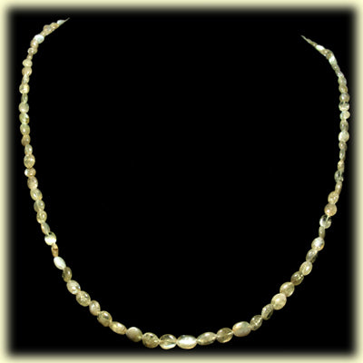 Chrysoberyll Katzenauge Kette oval 40 cm