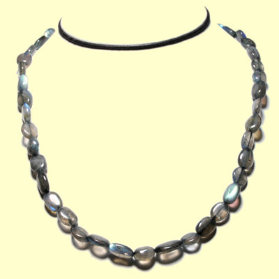 Labradorit Kette oval 40 cm