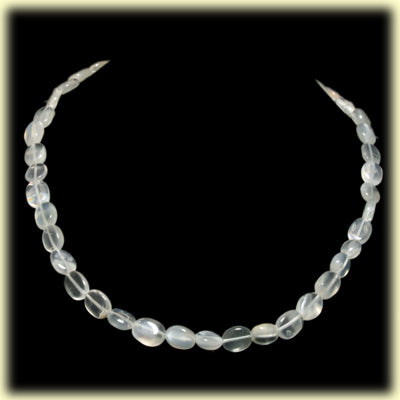 Mondstein Kette oval 40 cm