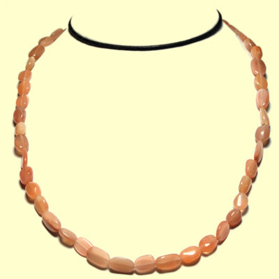 Mondstein rosa Kette oval 45 cm