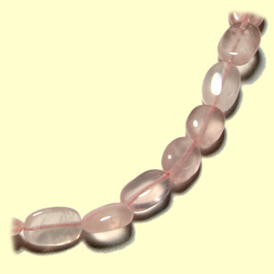Rosenquarz Kette oval 60 cm