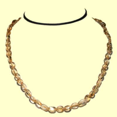 Zitrin Kette oval 40 cm