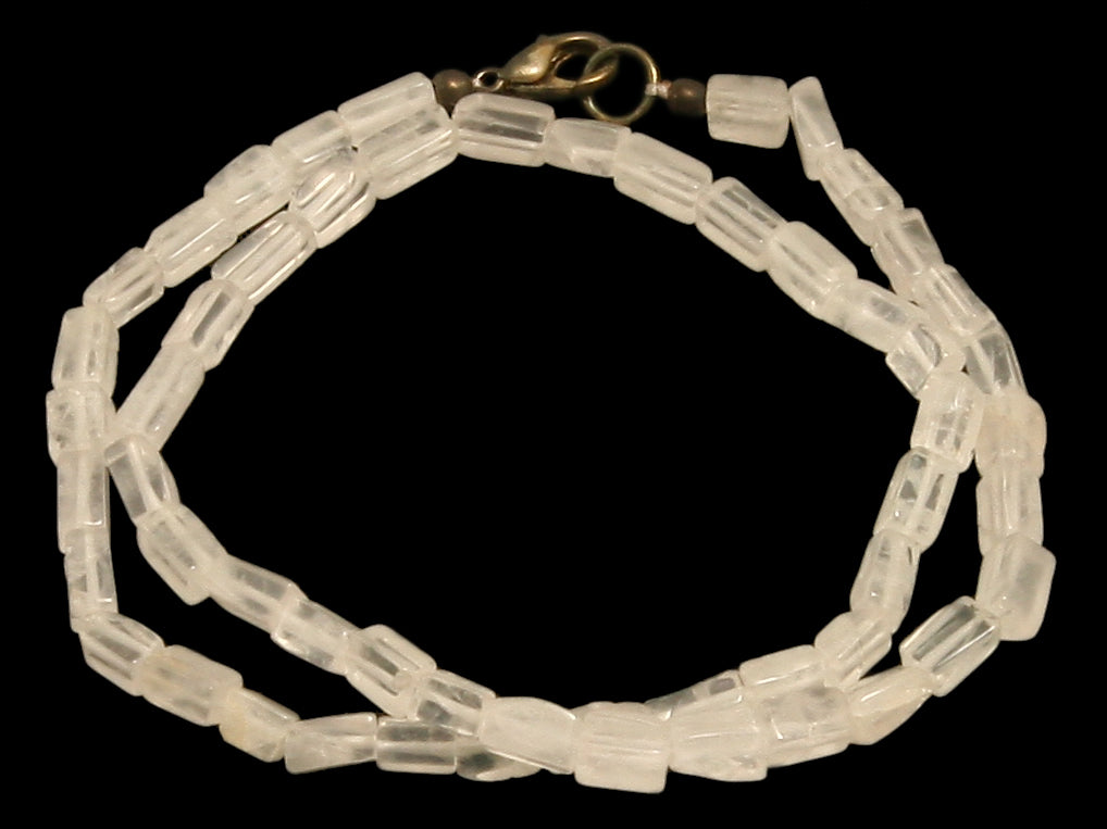 Rosenquarz Kette Stäbchen 40 cm