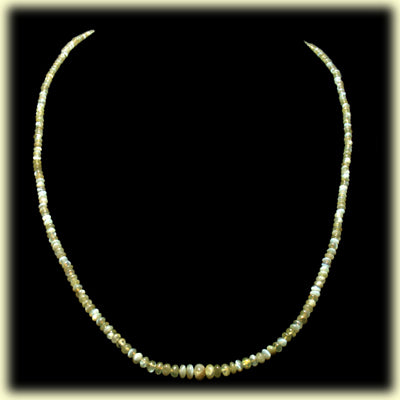 Chrysoberyll Katzenauge Kette Rondellen 40cm