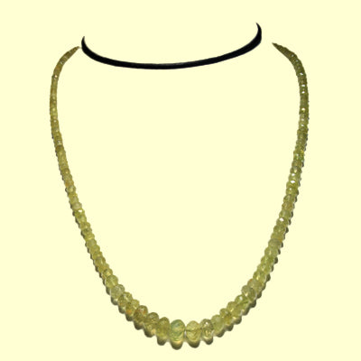 Chrysoberyll Kette Rondellen fac. 40cm verlaufend
