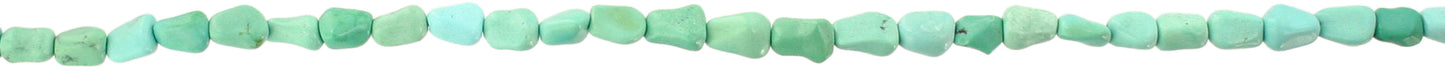 Türkis stab. Nuggets Barockkette 60 cm ca. 6 mm