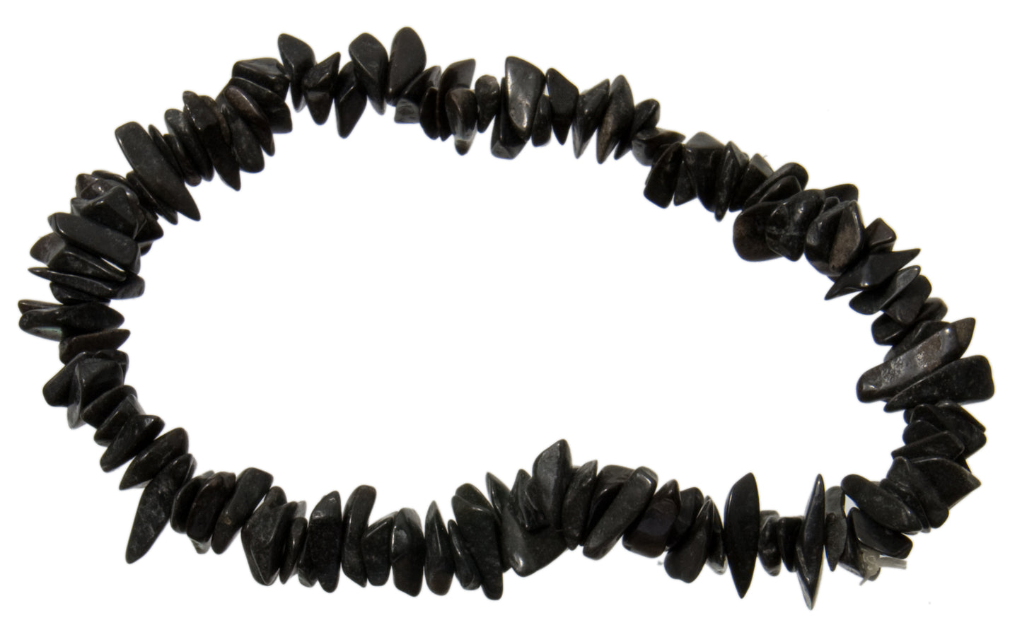 Basalt schwarz Splitterarmband
