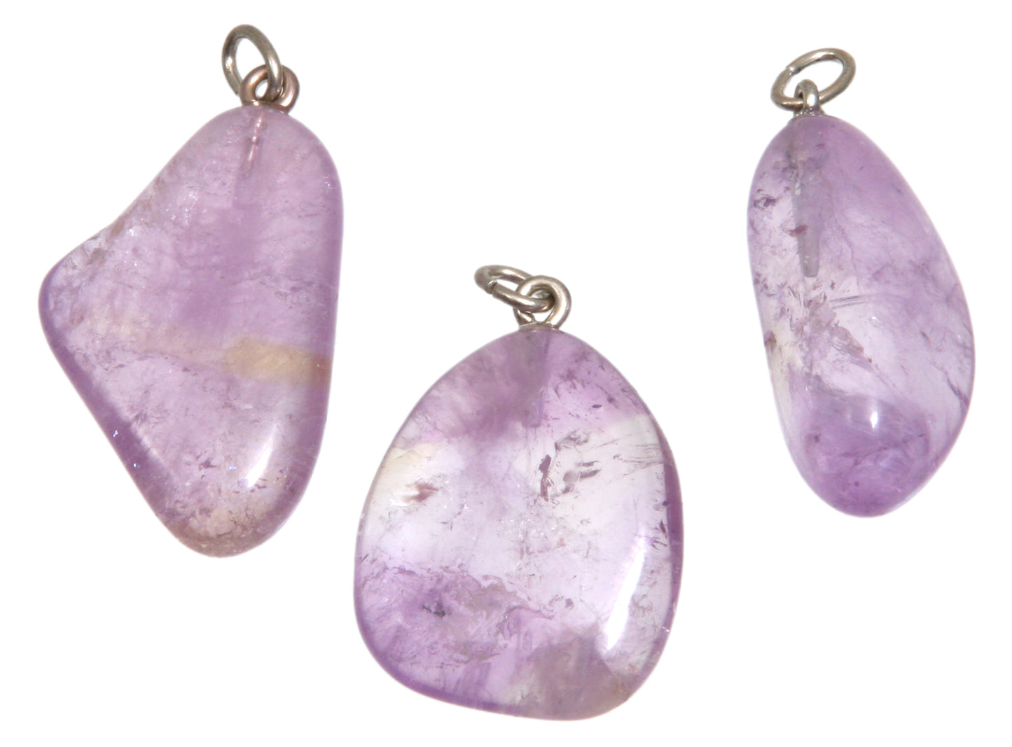 Amethyst klar Trommelsteinanhänger