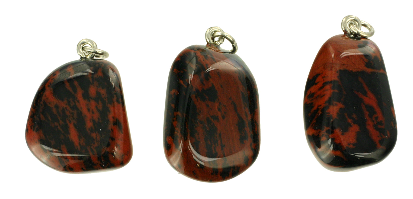 Mahagoniobsidian Trommelsteinanhänger