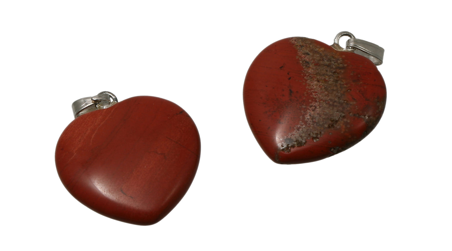 Jaspis rot Herzanhänger 20 mm