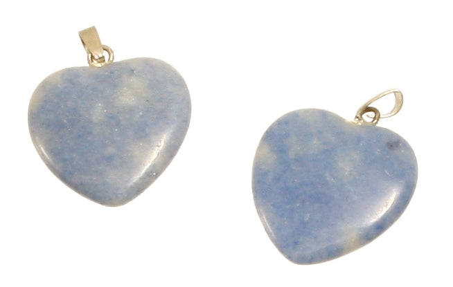 Blauquarz Herzanhänger 20 mm